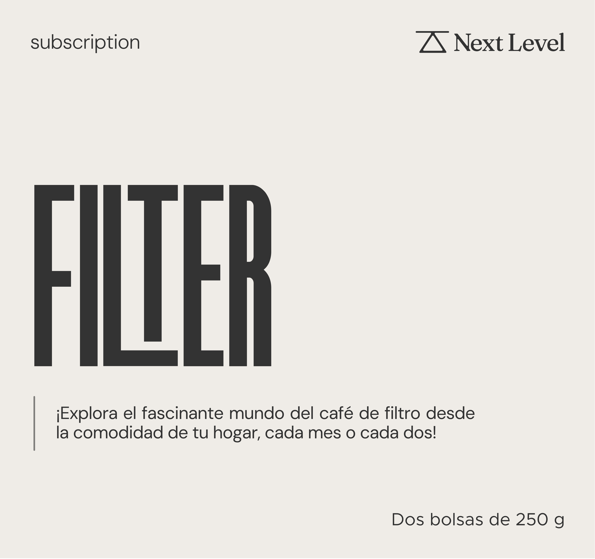 Suscripción Filtro