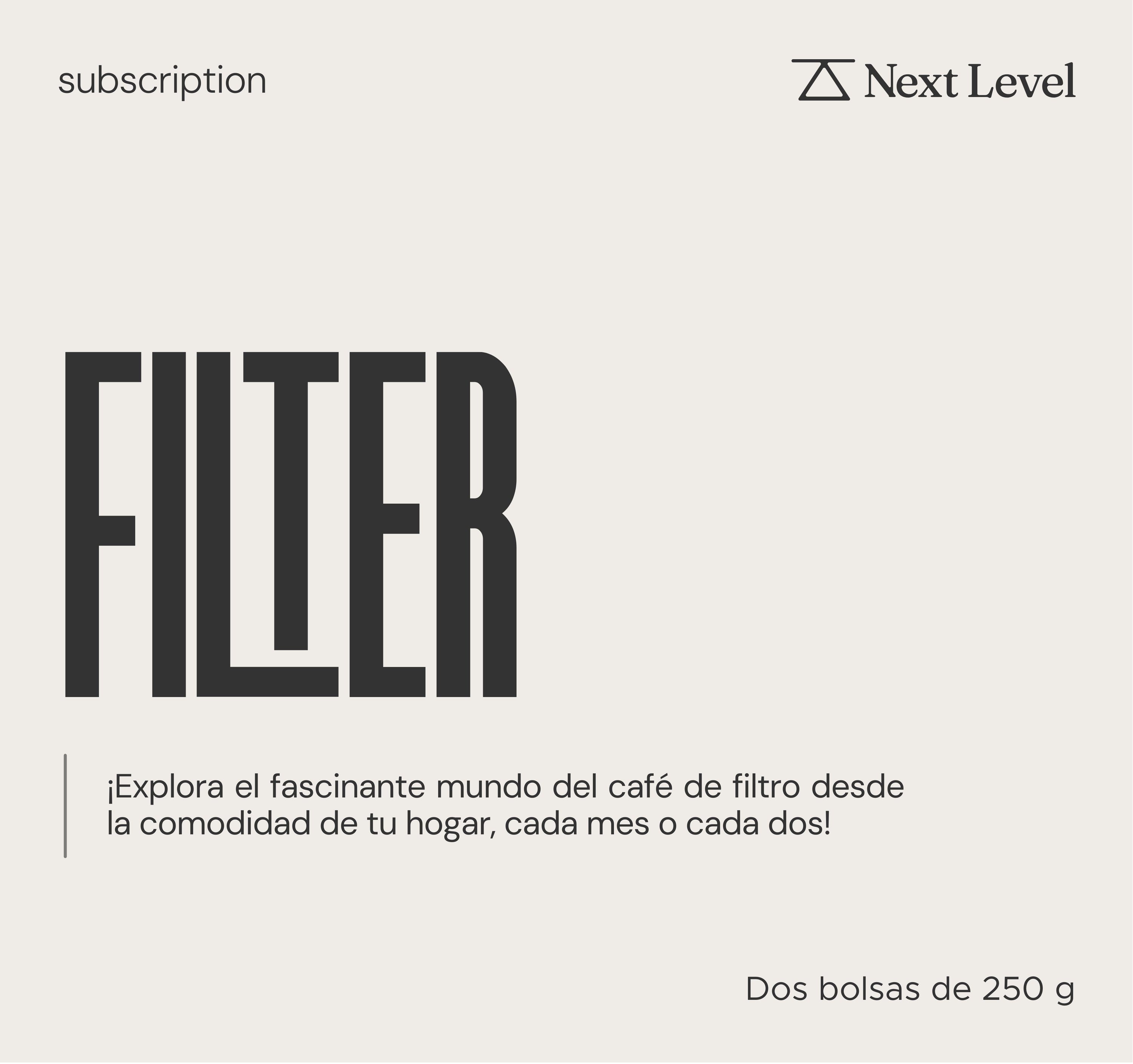 Suscripción Filtro